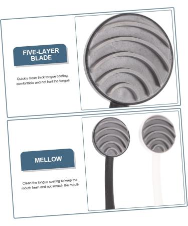 Minkissy Tongue Cleaning Brush Set - Silicone Tongue Scraper & Spatula for Adults | Portable Mouth Cleaning Tools in 4 Colors | 18.5x3.5cm - 4pcs - Buy Online on GoSupps.com