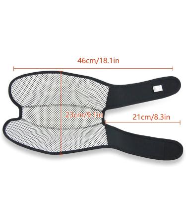 Haozzaw Self Heating Knee Pad 2 Pcs - Magnetic Heat Knee Brace for Pain Relief | Arthritis Meniscus Support for Joint Pain - Black - Buy Online on GoSupps.com