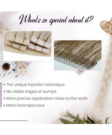 Laavoo Real Hair Tape Extensions - Invisible Blond #1000 Virgin Skin 40cm 5pcs (10g) - Premium Quality - Buy Online on GoSupps.com
