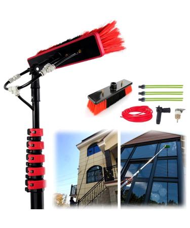 Window Cleaning Pole/Water Fed Telescopic Brush/Extendable Cleaner Conservatory Roof Suitable For Photovoltaic Panel Cleaning Trucks Windows 3.6m 50cm Brush Head 3.6m Rod