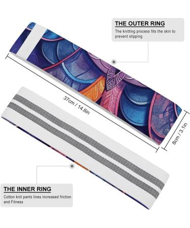 Buy Printed Fabric Resistance Bands - Orange & Blue Shades for Effective Leg and Fitness Workouts | International Shipping Available - Buy Online on GoSupps.com