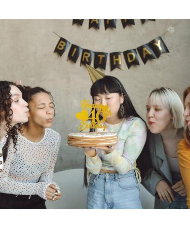 Happy 40th Birthday Cake Topper 40th Birthday Decorations for Her Happy Birthday Cake Topper Decoration 40th Birthday Cake Topper Birthday Cake Toppers 40th Birthday Theme Party Supplies - Buy Online on GoSupps.com