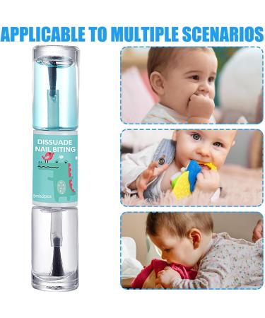 Anti Nail Biting Polish Kid's Bitter Tasting 10ml Liquid Polish 2 in 1 Design Nail Biting Stop Tool for Teenagers of All Ages Children Toddler and Adults - Buy Online on GoSupps.com