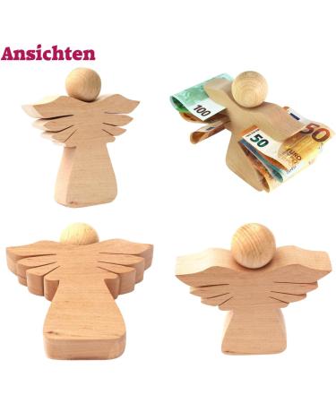 Personalized Birth Angel Gift | Engraved Wood Keepsake | Custom Name Date & Motif for Boys & Girls - Buy Online on GoSupps.com