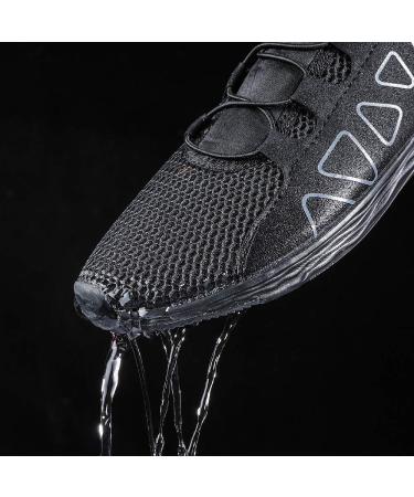 vibdiv Men's Water Shoes - Quick Drying Outdoor Aqua Shoes 11.5 All Black - Buy Online on GoSupps.com