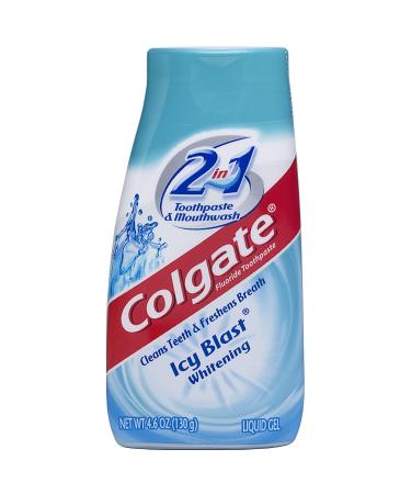 Colgate 2n1 Icy Blast Tp Size 4.6z Colgate Icy Blast Whitening Liquid Gel 2-In-1 Toothpaste & Mouthwash (Pack of 4) - Buy Online on GoSupps.com
