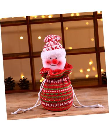 KOMBIUDA 1pc Snowman Storage Candy Bag Bags Kids Ornament Hanging Knitted Portable Christmas Adorable 1 count (Pack of 1) As Shown - Buy Online on GoSupps.com