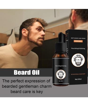 Dyceittdia 2PCs Beard Oil for Men - Natural Beard Care & Moisturizing Essential Oils (30ml x 2) - Buy Online on GoSupps.com