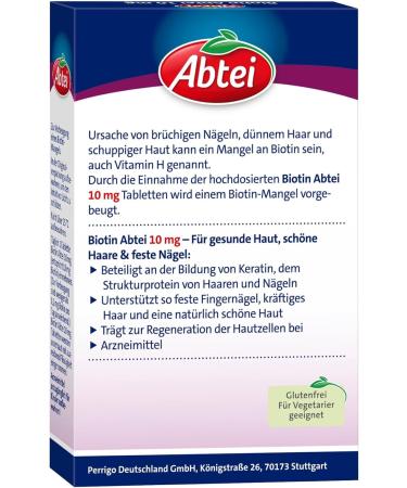 Abbey Biotin 10mg Forte - High-Dose Biotin for Healthy Skin Hair & Nails | Prevent Biotin Deficiency | 30 Tablets (2 Packs) - Shop Now! - Buy Online on GoSupps.com