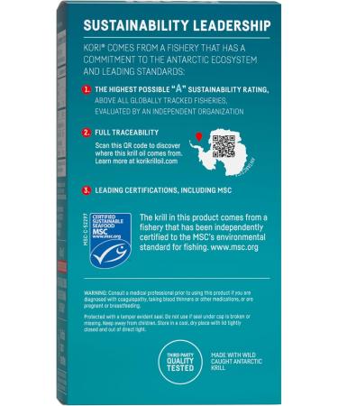 Kori Krill Excel Krill Oil 1000mg Supplements with EPA & DHA High Performance PC Formula for Max Absorption Non-GMO Source 50 Softgels 50 Count (Pack of 1) - Buy Online on GoSupps.com