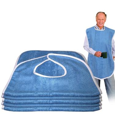 DUDOK Adult Bibs for Eating Feeding Bibs for Adults Adult Bib Clothing Protector Eating Cloth Washable Reusable Bibs for Elderly Seniors Disabled Men Women