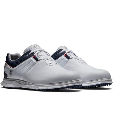FootJoy Men's Pro/SL Golf Shoes 9.5 - White/Navy/Red | Premium Performance and Style - Buy Online on GoSupps.com