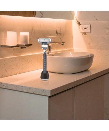 Frcolor 3-St Razor Stand for Men - Metal Clips Holder for Safety & Facial Razors - Premium Shaver & Toothbrush Organizer - Buy Online on GoSupps.com