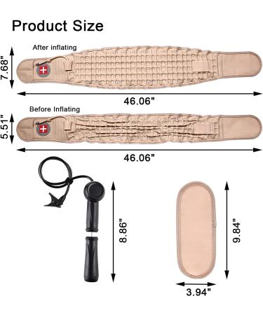 Premium Lumbar Decompression Belt for Lower Back Pain Relief - Men and Women (29-49 inch Waists) - Buy Online on GoSupps.com
