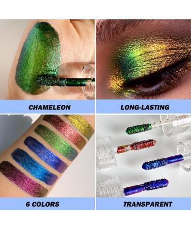 VERONNI Chameleon Eyeshadow - 3 Colors Liquid Metallic Holographic Glitter Long Lasting & Smudge Proof Multichrome Eye Shadow - Buy Online on GoSupps.com