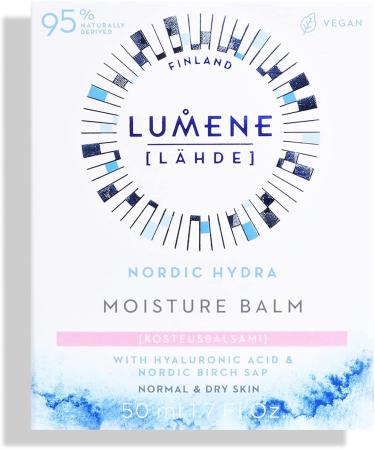 Lumene Nordic Hydra L hde Moisture Balm 50ml - Vegan Hydrating Day Cream with Triple Hyaluronic Acid & Nordic Birch Sap - Face and Neck Moisturiser - Buy Online on GoSupps.com