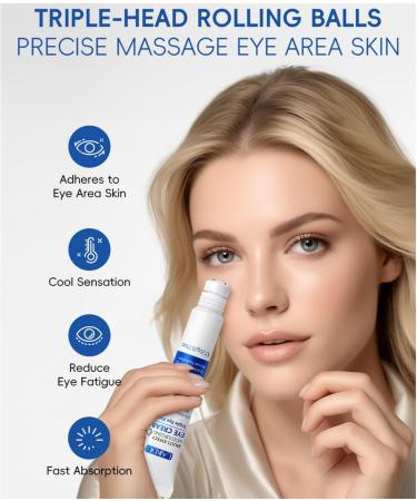 Uner Eye Cream with Roller Cream for Dark Circles and Puffiness Uner Massage Cream to Reduce Wrinkles Fine Lines Firm Eyes Tighten Eye Skin for Men and Women - Buy Online on GoSupps.com
