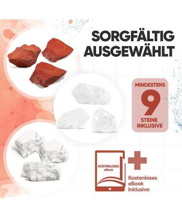 Puraja Gem Water Fit & Vital Mixture - Premium Healing Stones Set for Water Treatment | Magnesite Red Jaspis Mountain Crystal | 250g for Optimal Drinking Water - Buy Online on GoSupps.com