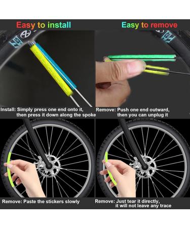 Ruijie Spoke Reflectors Bike Set - 72 Pieces Reflective Stickers for 360 Visibility | Enhance Safety & Style - Buy Online on GoSupps.com