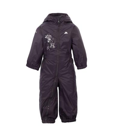 Trespass Kids' Waterproof Drip Drop Outdoor Rain Suit 3-4 Years Dark Grey