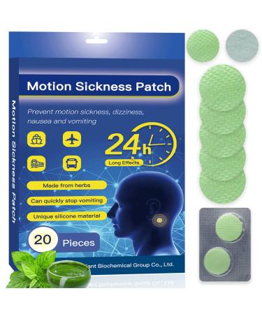 Motion Sickness Patches Nausea Patches for Behind The Ear Anti Nausea Sea Sickness Patch for Relief of Nausea and Vertigo in Adults and Kids from Travel Cars Airplanes of Transport Movement (Green)