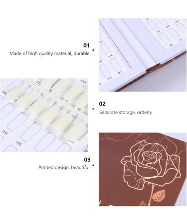 Minkissy Nail Nail 120 Nail Color Chart Display Books Nail Polish Color Cards Plastic Polish Board Nail Tips Display for Nail Art Practice Design Samples - Buy Online on GoSupps.com
