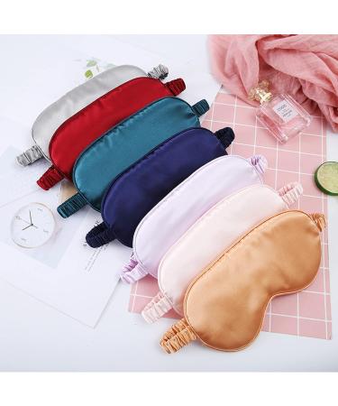 14PCS Satin Sleep Eye Masks for Women Men - Soft Blindfold Eyeshade with Elastic Strap - Buy Online on GoSupps.com