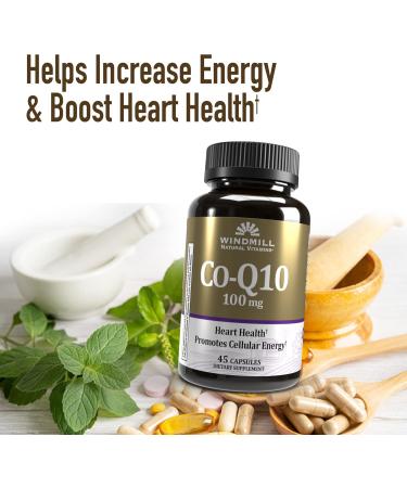 Windmill Coenzyme Co-Q10 100 mg Capsules - 30 Count - International Shipping Available - Buy Online on GoSupps.com