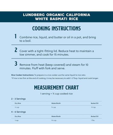 Organic California White Basmati Rice - Lundberg Family Farms (32 oz, 3-Pack) | Gluten-Free, Non-GMO, Vegan, Kosher - Buy Online on GoSupps.com