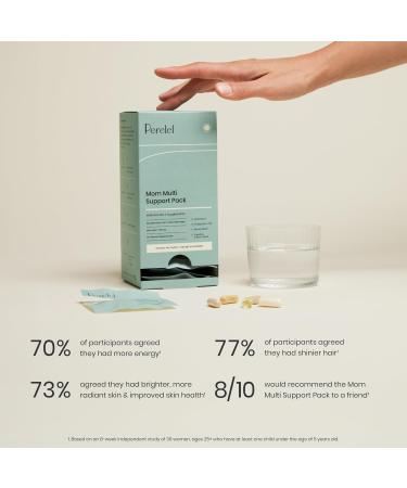 Perelel Mom Multi Support Pack Postnatal Vitamins for Women with Omega 3 Dha Iron Collagen & Vitamin B12 to Support Postpartum Health Soy & Gluten Free Non GMO 30 Daily Pill Packs - Buy Online on GoSupps.com