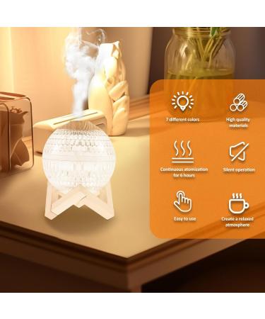 PTMTFYL Crystal Ball Humidifier Crystal Ball Oil Diffuser 350 ml Mini Mist Humidifier Quiet Night Light Humidifier with 7 Colour and 3 Light Modes Auto Power Off for Home Office - Buy Online on GoSupps.com