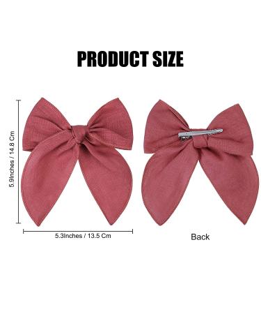 8-Piece Handmade Hair Loop Set for Toddlers - Red Cotton Accessories for Girls & Babies - Buy Online on GoSupps.com
