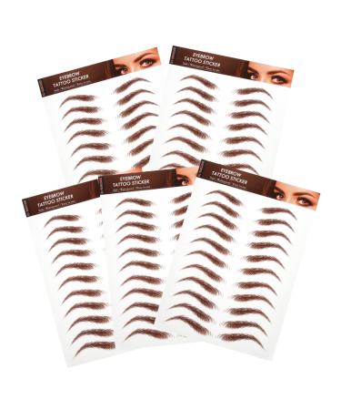 NULYLU 5 Sheets Eyebrow Stickers Shaping Eyebrow Transfers Stickers Eyebrow Sticker for Makeup