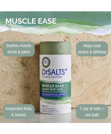 DrSALTS+ Muscle Ease Epsom Salts - Soothing Relief for Strains, Pain & Stiffness - Eucalyptus & Ginger Oils - Vegan & Cruelty-Free - 3kg - Buy Online on GoSupps.com