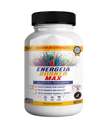 GREENVIFY Energeia Burner Max Natural Supplement 60 Capsules All Natural Ingredients Vegan Gluten Free (1)