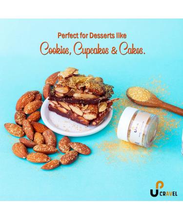 Edible Glitter for Drinks, Food & Desserts - 100% Edible Tasteless Sprinkles for Cake Decorating - Vegan, Gluten & Nut Free - Made in USA - Gold 0.18oz - Buy Online on GoSupps.com