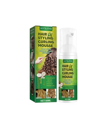 Utapossin 60 ml Volume Mousse for Curly Hair Curl Activating Cream Curling Hair Cream for Better Defined Curls For Curly Curly & Kinky Hair