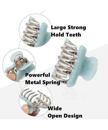 HAIMEIKANG 12PCS Small Hair Claw Clips for Women - 1.4 Inch Mini Hair Clamps for Thin Thick Hair - Sparkling-color Mini Banana Clips for Girls Kids - Buy Online on GoSupps.com
