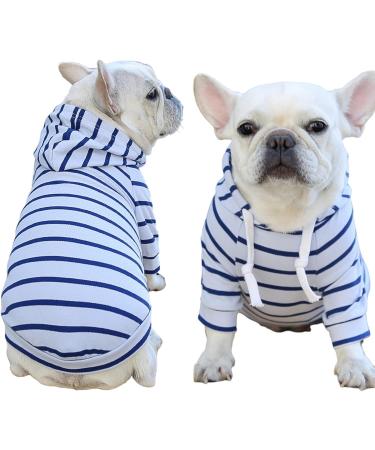 Zunea Dog Hoodie Shirts for Small Medium Dogs Striped Puppy Clothes Pullover Sweatshirt Soft Short Sleeve Basic T-Shirt Pet Girl Boy Hooded Clothing for All Seasons Lightblue M M lightblue - Buy Online on GoSupps.com