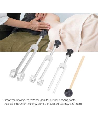Tuning Fork Set (128Hz 256Hz 512Hz) - Body-Weighted Healing Tools for Chakra Balancing | Silver Meditation & Spiritual Objects - International Shipping Available - Buy Online on GoSupps.com