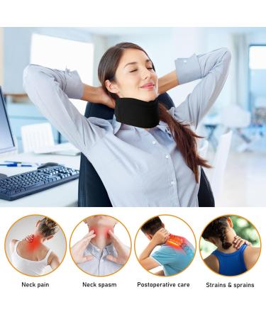NizirioOo Neck Ruff - Adjustable Cervical Support Bandage for Neck Pain Relief (Black) - Alleviate Pressure & Discomfort - Buy Online on GoSupps.com