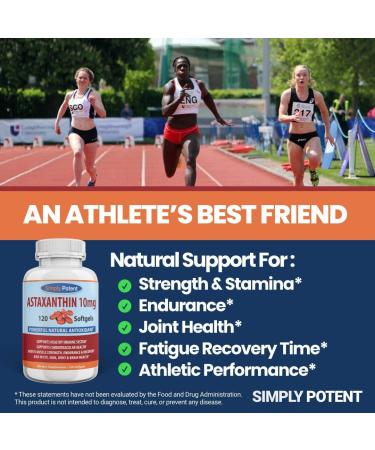 High Potency Astaxanthin 10mg Softgels - Powerful Antioxidant for Joint, Heart, Brain & Skin Health - 120 Capsules - Buy Online on GoSupps.com
