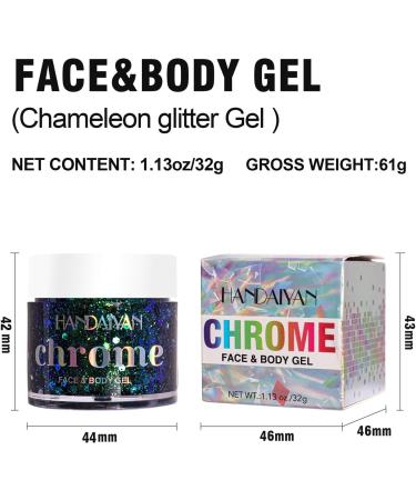 Mermaid Sequins Liquid Holographic Glitter Gel - Chunky Glitter for Face, Hair, Nails - #04 - Buy Online on GoSupps.com