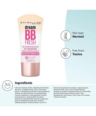 Maybelline Dream Fresh BB Cream 8 in 1 - LightMedium  SPF 30 - 1 oz | Skin Perfecter - Buy Online on GoSupps.com