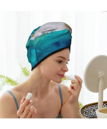 Hair Towel Wrap for Quick Drying - Buttoned Turban & Beach Towel - Fast Hair Drying Solution - Buy Online on GoSupps.com