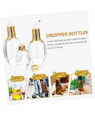 3 Sets Glass Dropper Bottle with Lid Oil Dropper Bottle Pipette Bottle 1 oz Container with Lid Dropper Bottle 1 oz Glass Bottle with Dropper Bottle Travel Body Oil - Buy Online on GoSupps.com
