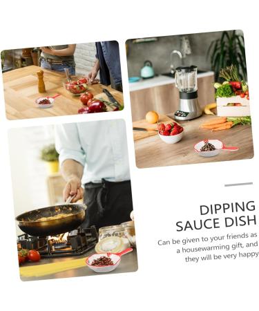 Ciieeo 2pcs Seasoning Dish Wasabi Dish Dipping Sauce Dish Japenese Snacks Flower Shape Sauce Dish Soy Dipping Bowl Dishes Dessert Japanese Snacks Ceramics Child Home Cooking Household 13.8X10X2.5CM As Shown - Buy Online on GoSupps.com