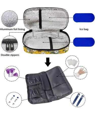 Sunflowers Diabetic Supplies | Insulin Travel Cooler Case for Pens & Glucose Monitors - Medication Cooler Bag - Buy Online on GoSupps.com