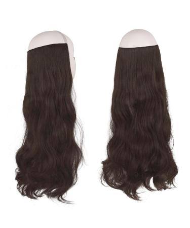 Feshfen Secrets: Invisible Long Corrugated Hair Extensions for Women - 50cm Dark Brown M01 - Buy Online on GoSupps.com