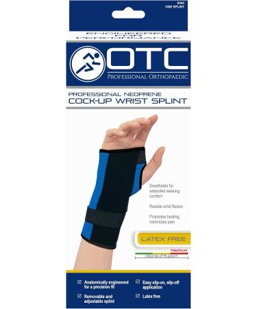 OTC Neoprene Wrist Splint - Cock-up Style - Black X-Large for Right Hand | International Shipping Available - Buy Online on GoSupps.com